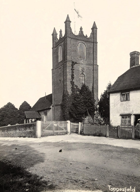 Toppesfield Church Postcard Copyright: William George