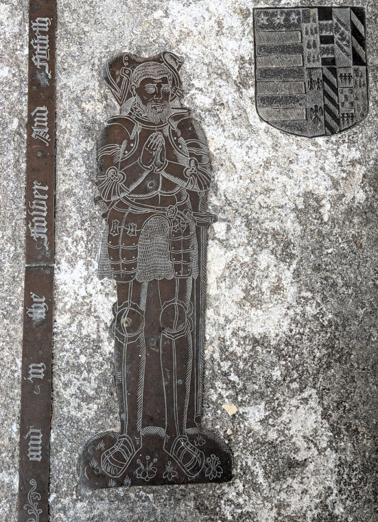 Tilty Church Man and Shield Brass 17 June 2025 Copyright: William George