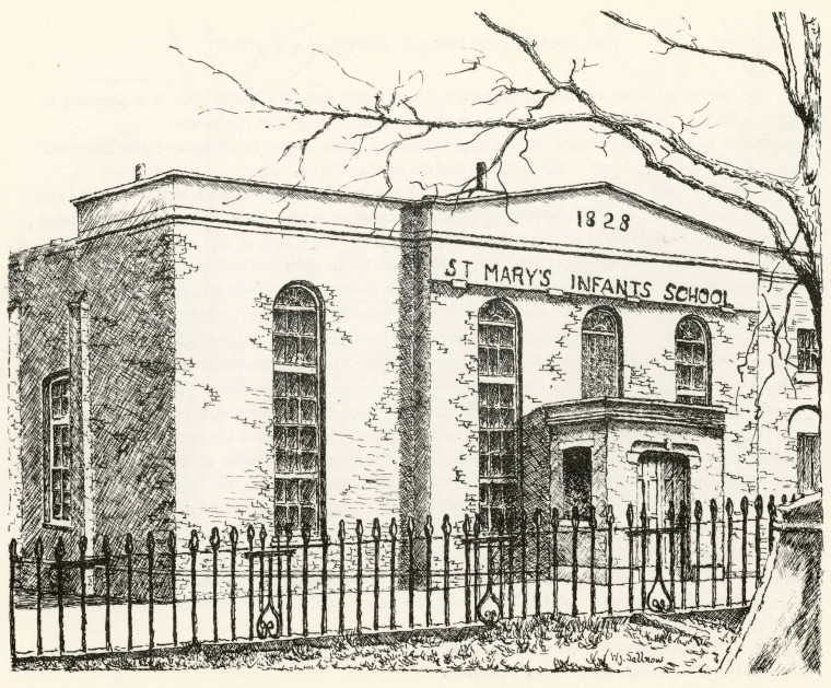 Walthamstow St Mary Infant School W J Sallnow 1978 Copyright: Walter Sallnow and Alfred Rogers Waltham Forest Treasures 1978