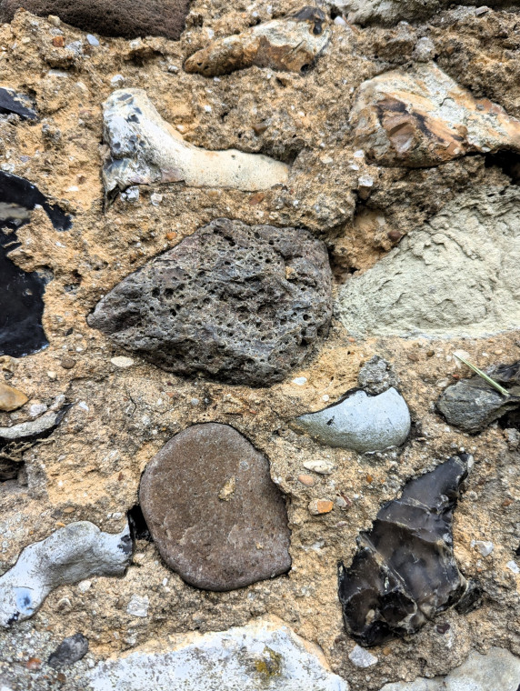 Nazeing Church Fabric with exotic rocks 5 July 2024 Copyright: William George