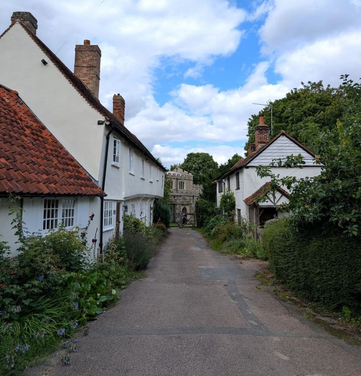 Clavering looking towards church 5 August 2025 Copyright: William George
