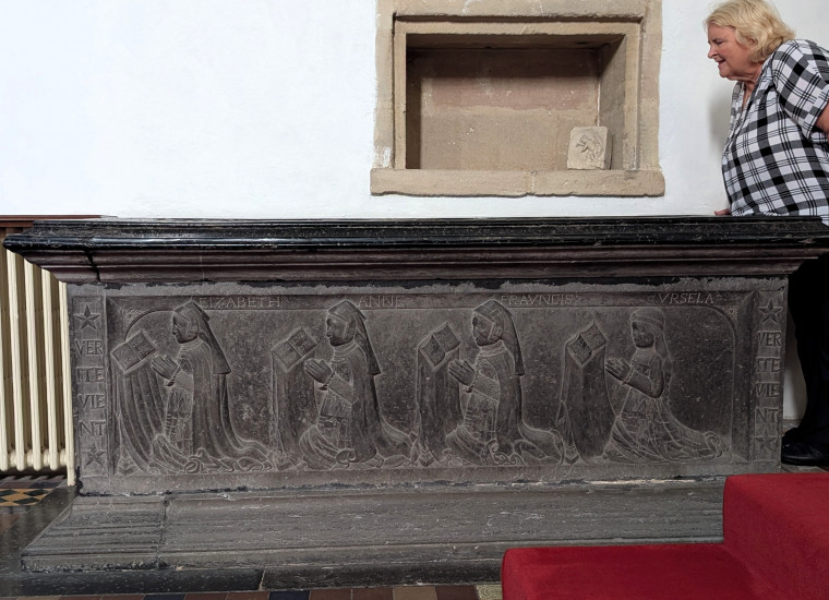 Castle Hedingham Church Monument Daughters 8 August 2025 Copyright: William George