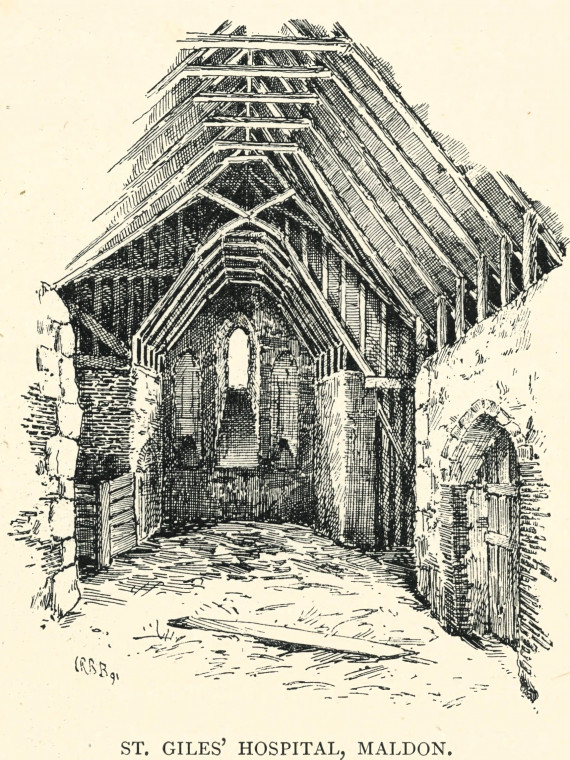 Maldon St Giles Hospital Interior Barrett 1892 Copyright: C R B Barrett Essex Highways 1892