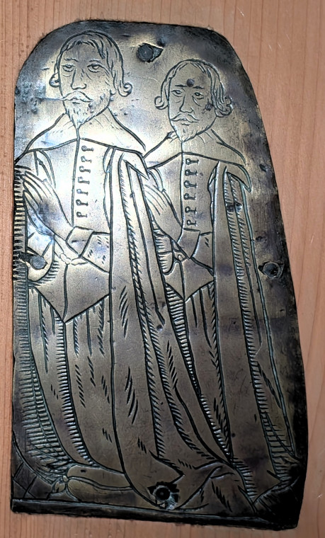 Matching Church Monumental Brass Two Men 9th August 2025 Copyright: William George