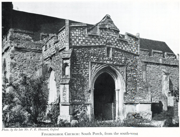 Fingringhoe Church South Porch 1938 Copyright: C Montagu Benton Church of St Ouen Fingringoe 1938