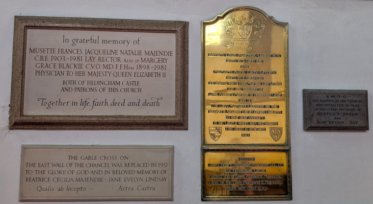 Castle Hedingham Church Majendie Monuments 8 August 2025 Copyright: William George