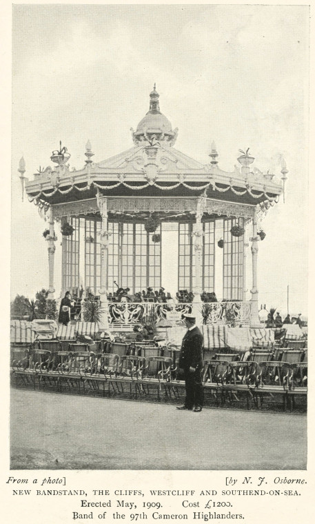 Southend Bandstand 1909 N J Osborne 1910 Copyright: T Northcott Spurll Southend 1910