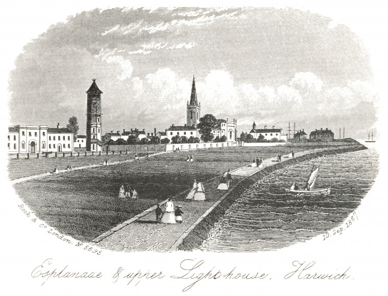 Harwich Esplanade and Upper Lighthouse Rock and Co 1867 Copyright: Rock & Co
