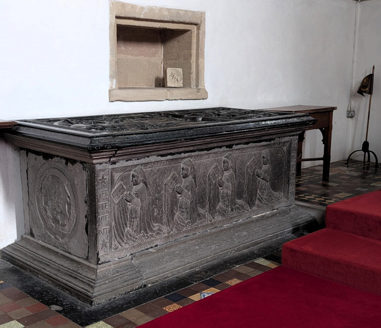 Castle Hedingham Church Table Tomb Top and sides 8 August 2025 Copyright: William George