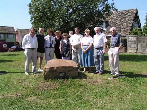 The Takeley sarsen unveiling ceremony on 19th July 2003. Copyright: Copyright Â© Takeley Local History Society 