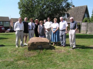 The Takeley sarsen unveiling ceremony on 19th July 2003. Copyright: Copyright Â© Takeley Local History Society 