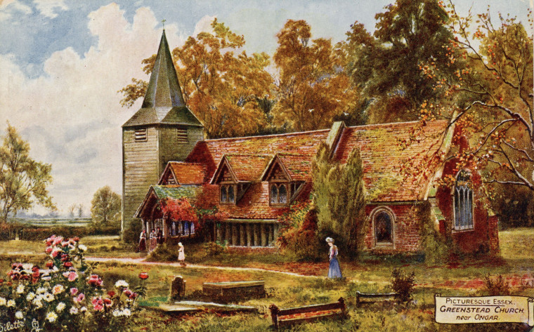 Greenstead Church Post Card Copyright: William George