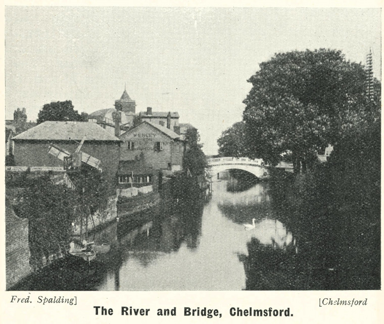 Chelmsford River and Bridge 1908 Homeland Copyright: Homeland Chelmsford 1908