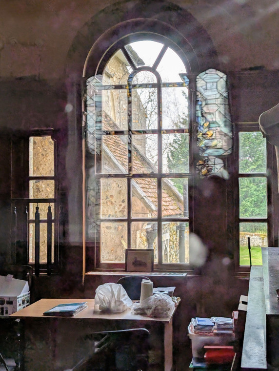 Gosfield Church Private Chapel Window 21 March 2025 Copyright: William George