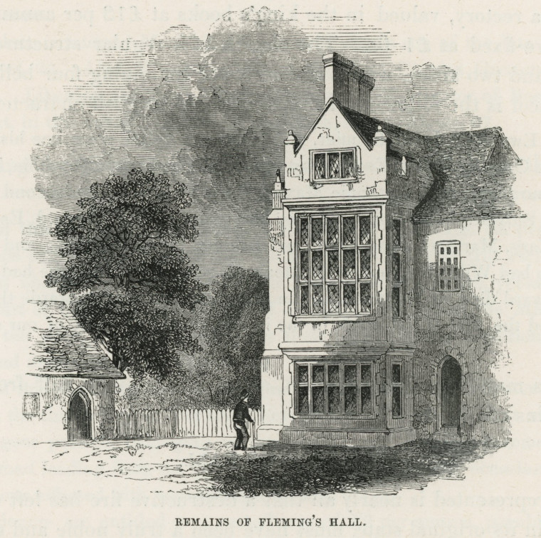Runwell Fleming Hall Suckling 1845 Copyright: Alfred Suckling Essex Antiquities 1845