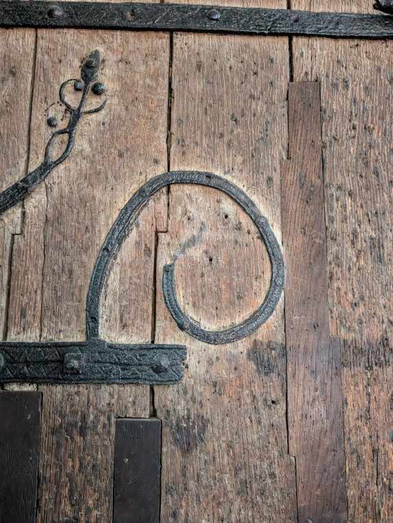 Castle Hedingham Church South Door Iron Work 8 August 2025 Copyright: William George