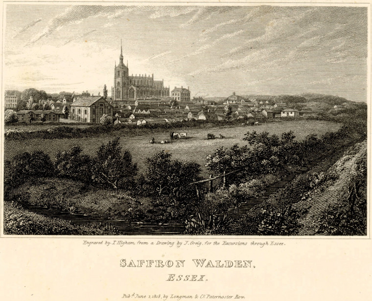 Saffron Walden Excursions through Essex 1819 Copyright: William George