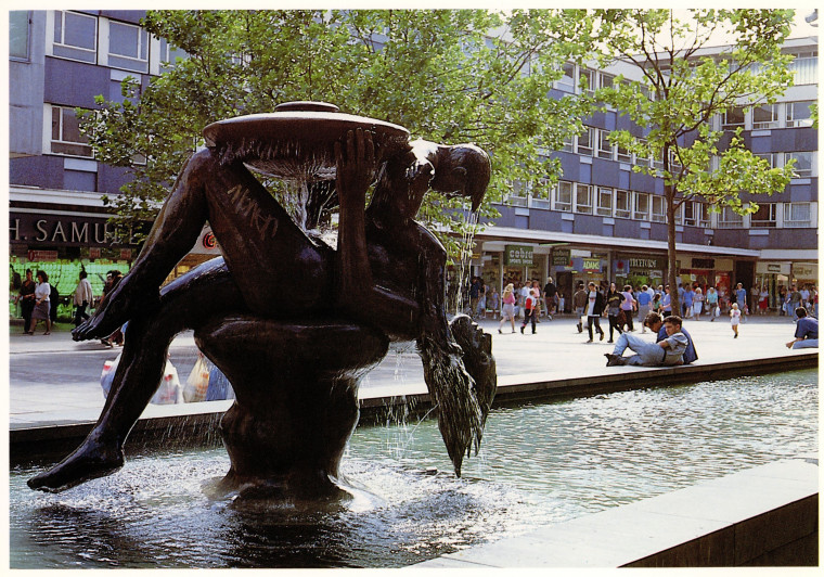 Basildon Statue Mark Mitchels 1992 Copyright: Mark Mitchels Essex A Portrait in Colour 1992