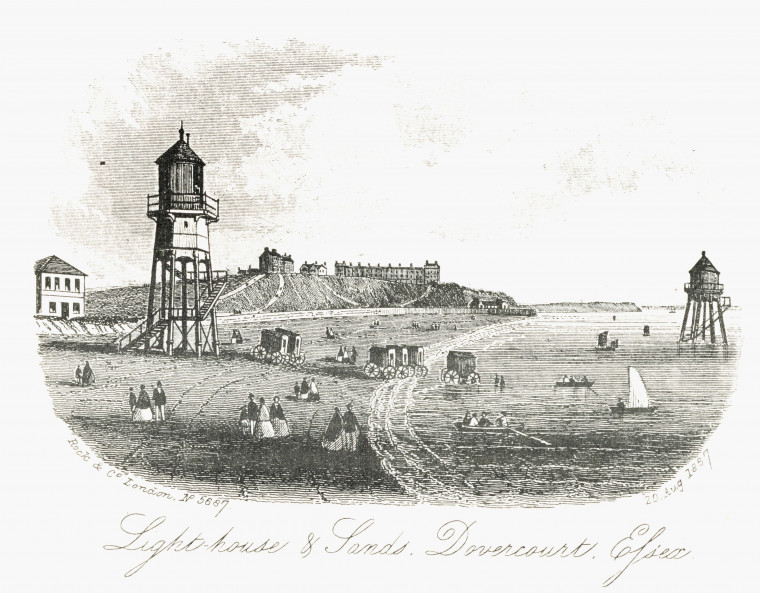 Dovercourt Lighthouse and Sands Rock and Co 1867 Copyright: Rock & Co