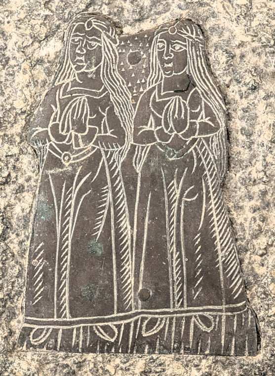Tilty Church Monumental Brass Two Girls 17 June 2025 Copyright: William George