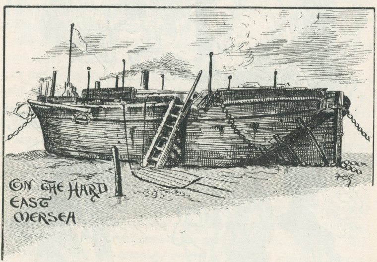 East Mersea Hard Essex Review 1894 Copyright: Essex Review 1894