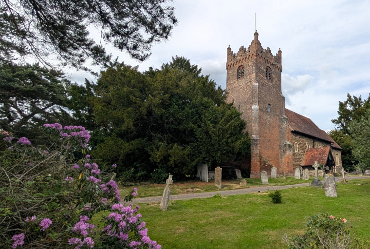Fryerning Church Distant view of tower and south 31st May 2025 Copyright: William George