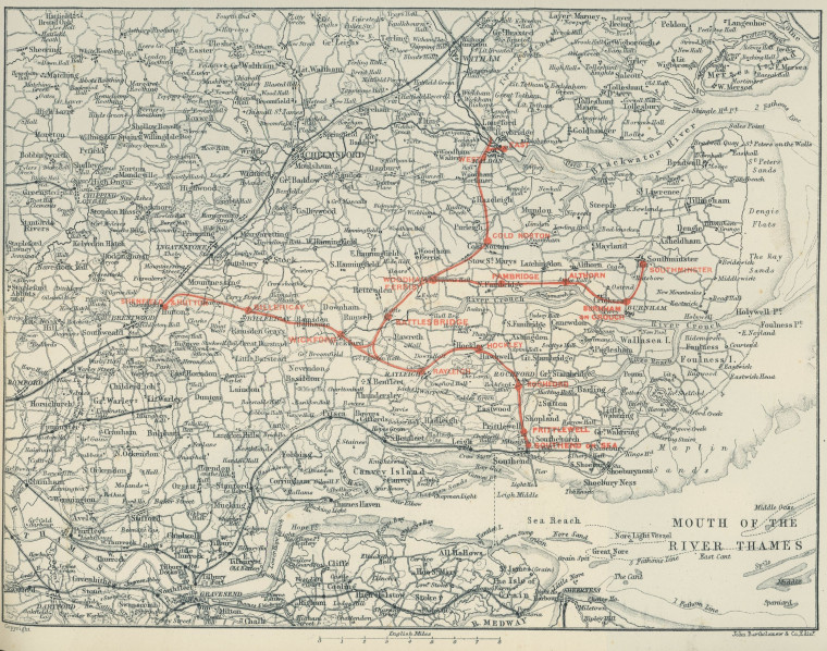 Essex Map Lindley 1898 Copyright: Essex Holidays Lindley 1898