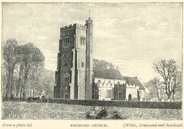 Rochford Church Willis Southend 1910 Copyright: T Northcott Spurll Southend 1910