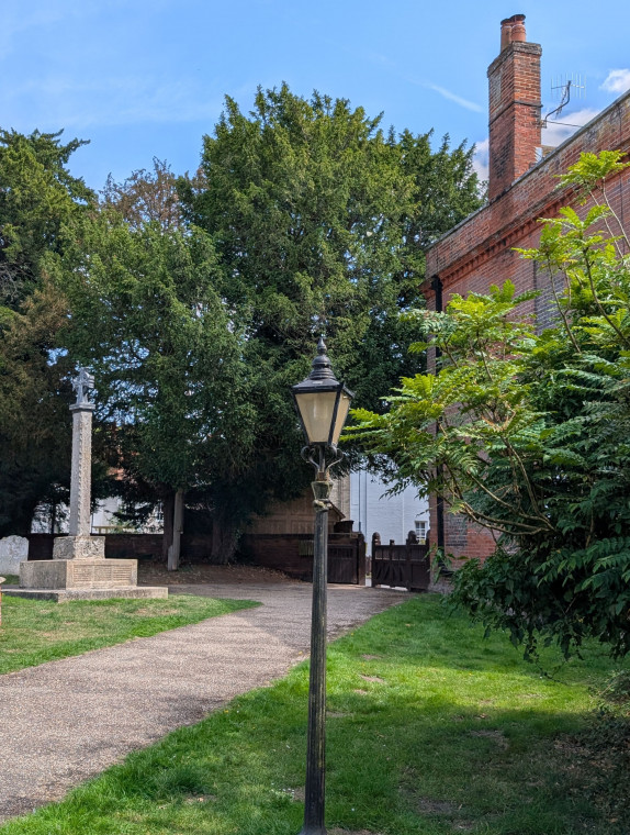 Castle Hedingham Church Lamp Post 8 August 2025 Copyright: William George