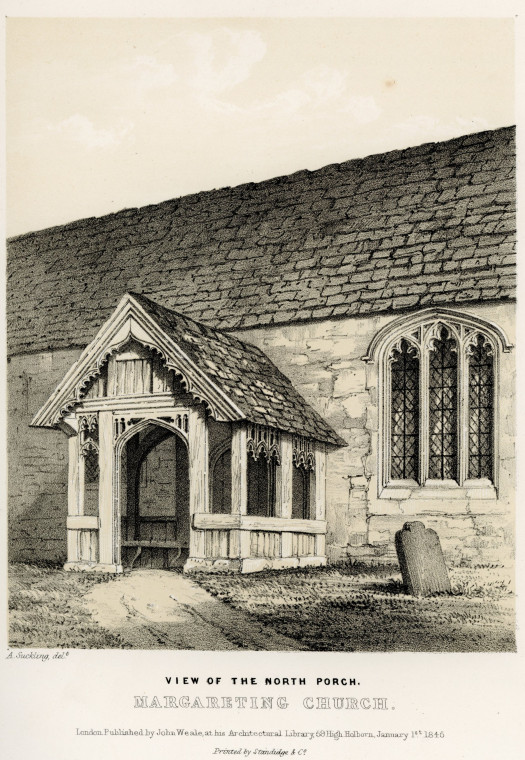 Margaretting Church North Porch Suckling 1845 Copyright: Alfred Suckling Essex Antiquities 1845