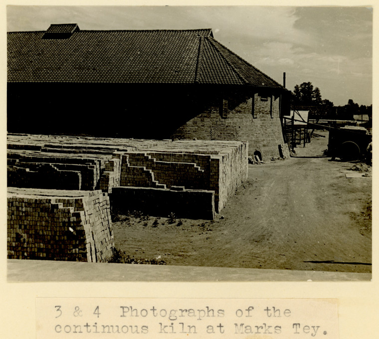 Marks Tey Continuous Production Kiln 1954 Copyright: W C Gurton Rural Crafts in Essex