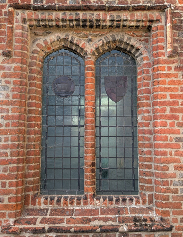 Castle Hedingham Church Brick Window Surround 8 August 2025 Copyright: William George
