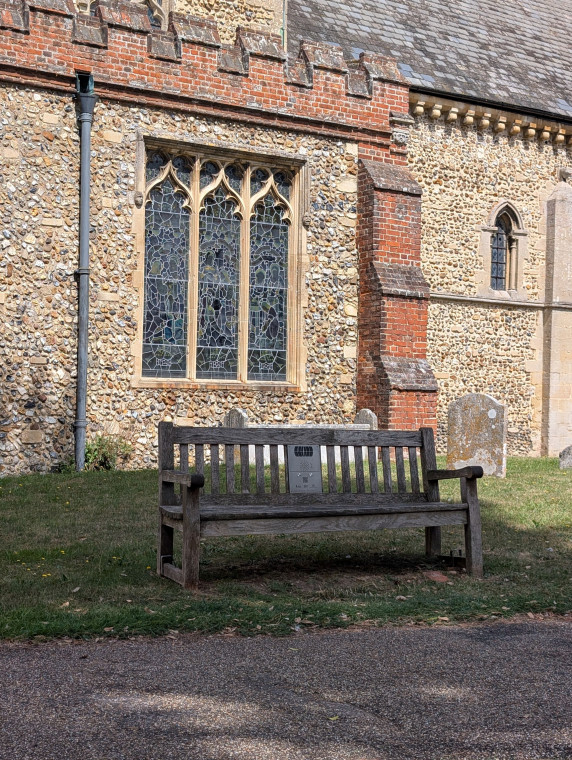 Castle Hedingham Church Exterior of  Window 8 August 2025 Copyright: William George