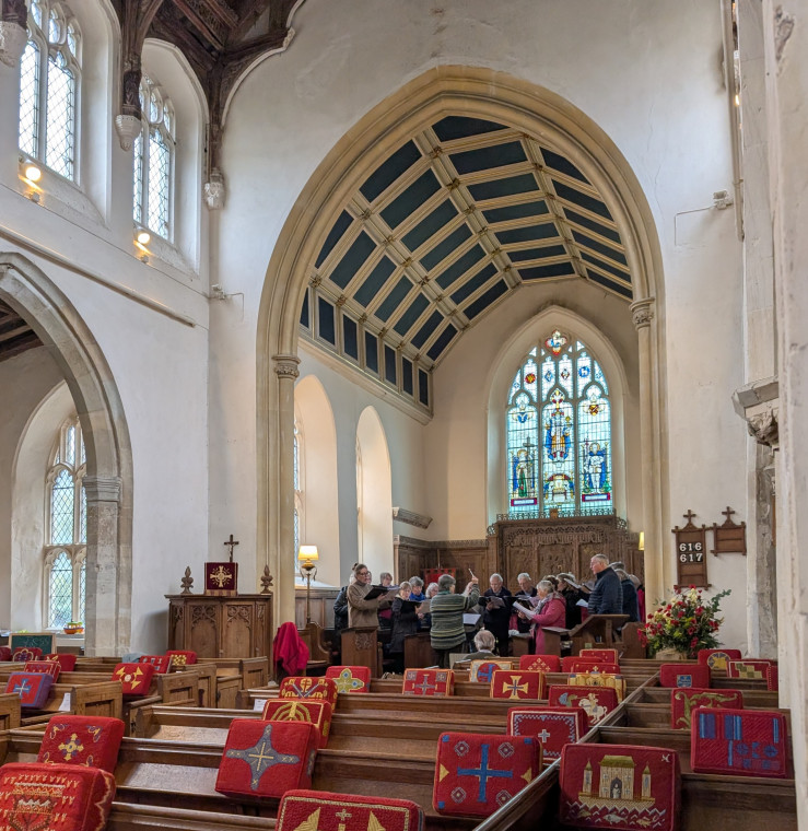 Great Bromley Church Choir Rehearsing 15 November 2025 Copyright: William George