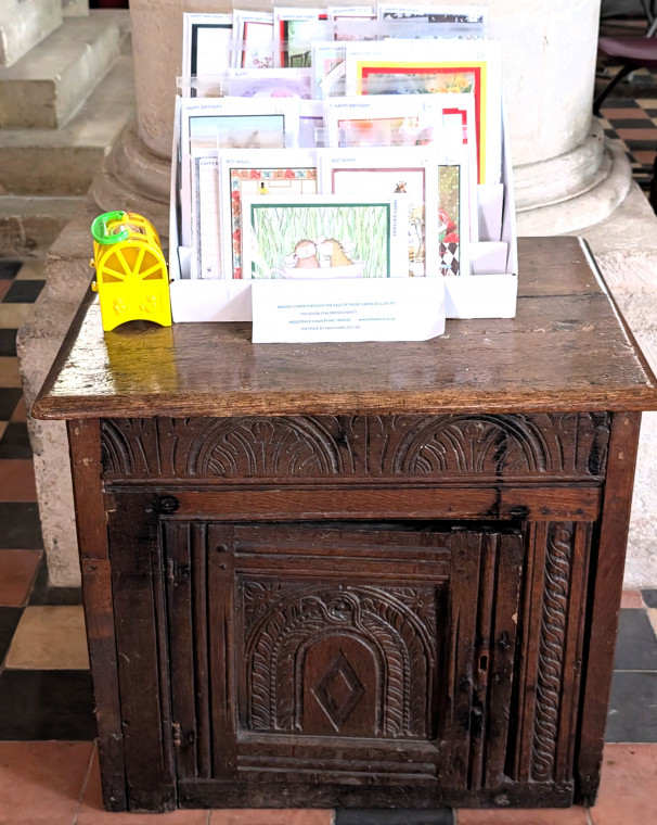 Castle Hedingham Church Cupboard and Cards 8 August 2025 Copyright: William George