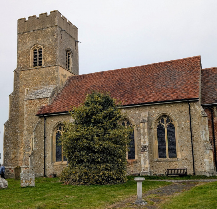 Gosfield Church Tower and Nave 21 March 2025 Copyright: William George