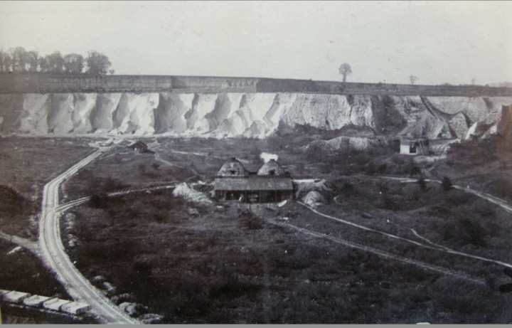 Grays Chalk Pit during a Geologists Association visit in 1910 Copyright: Geologists Association