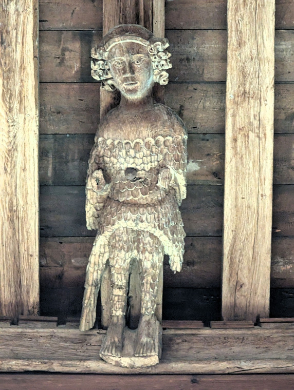 Clavering Church Nave Roof Angel 5 August 2025 Copyright: William George