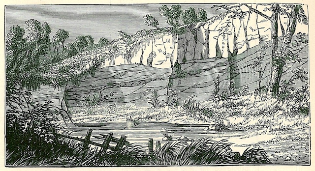 Engraving of Rolstons Pit in the late 19th century Copyright: 