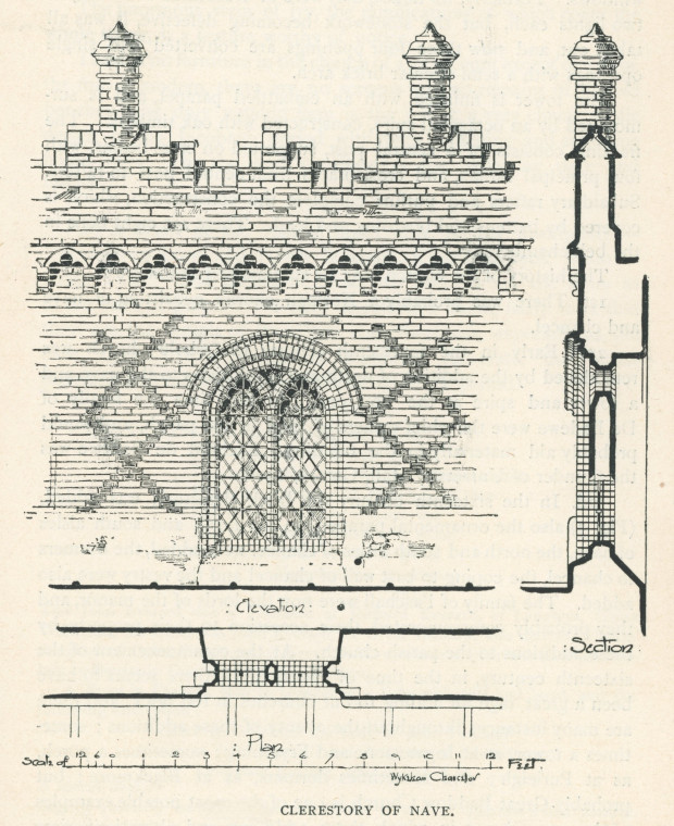 Great Baddow Church Clerestory Essex Review 1894 Copyright: William George