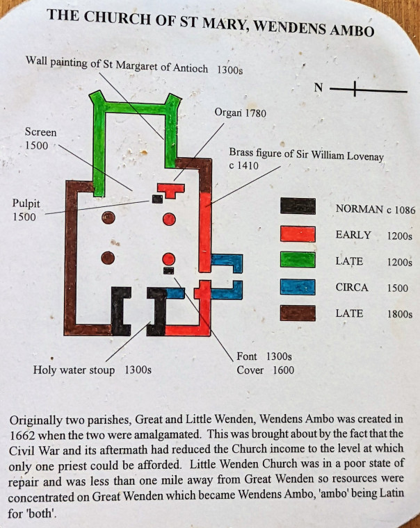 Wendens Ambo Church Plan Display  7 August 2022 Copyright: William George