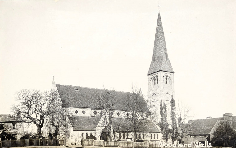 Woodford Wells Church Post Card Copyright: William George