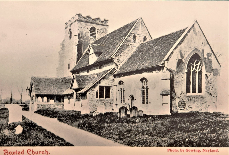 Boxted Church post card Copyright: William George