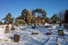 Fryerning Churchyard in the snow 2005 