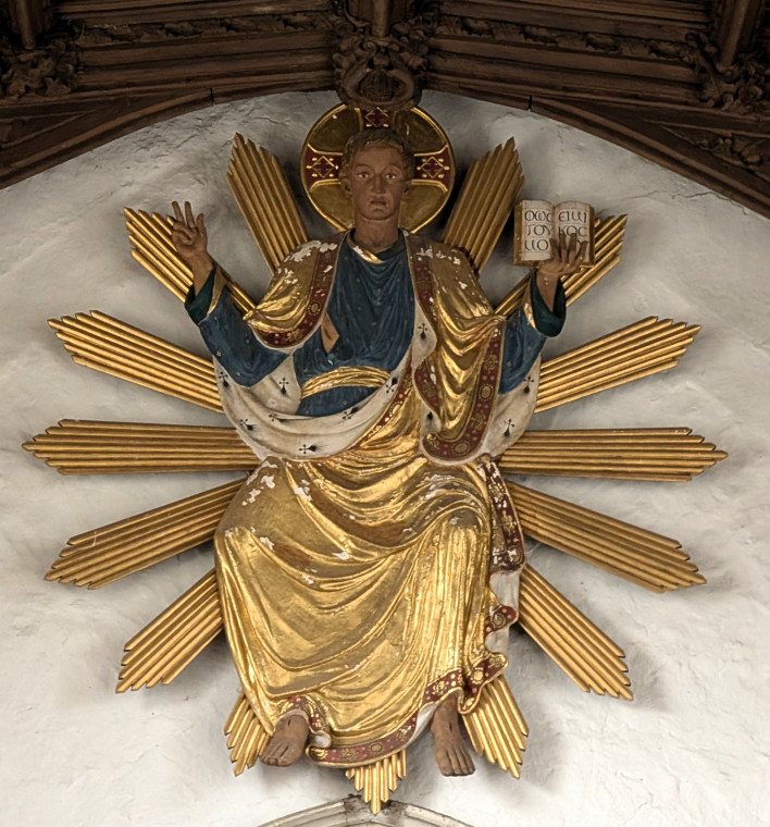 Bocking Church Christ above tower arch 7 October 2025 Copyright: William George