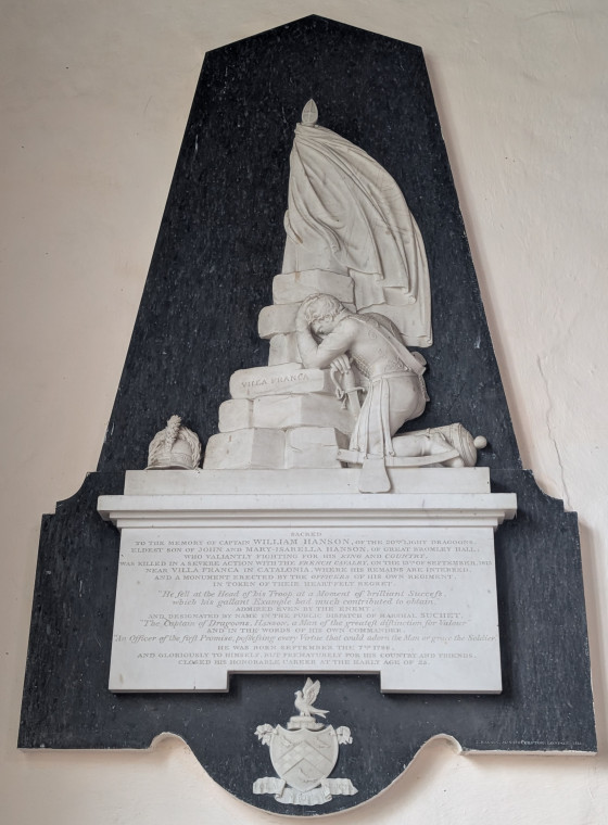 Great Bromley Church Monument William Hanson 2025 Copyright: William George