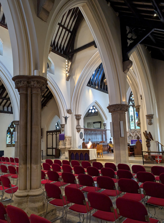 Romford Church Interior 4 3 April 2025 Copyright: William George