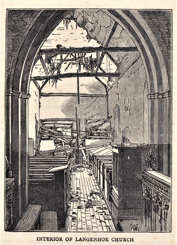 Langenhoe Church Interior Essex Earthquake 1884 Copyright: William George
