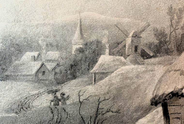 Thorpe in Winter W R Bigg Detail 1796 Copyright: F Jukes Aquatint