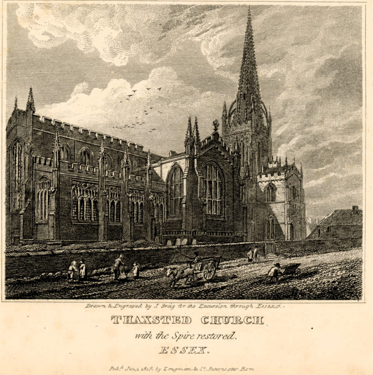 Thaxted Church Excursions through Essex Volume II 1819 Copyright: William George